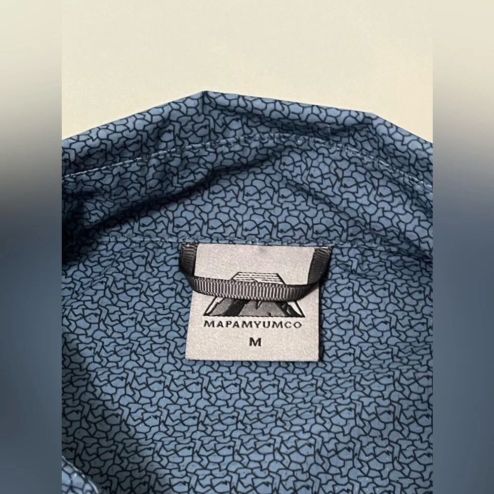 Mapamyumco L/S Button Down‎ Shirt Men’s Size M Hidden Snaps Hiking - Picture 2 of 8